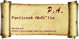 Pavlicsek Abélia névjegykártya